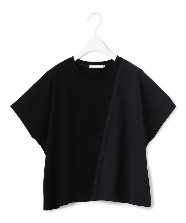 ICB 【洗える】シルケットコンビスムース カットソー ブラック系