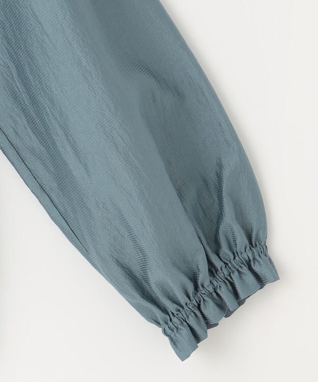 組曲 S 【洗える・シワになりにくい】シアーブルゾン ダスティブルー系