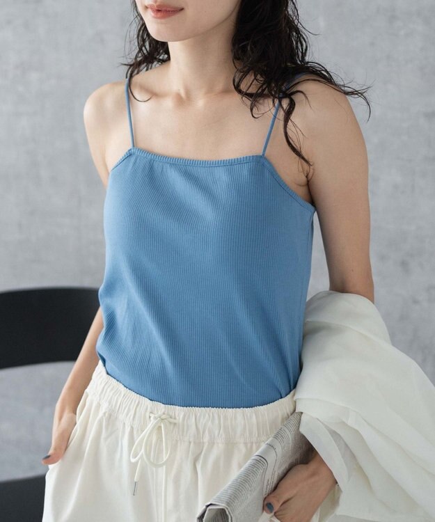 WEGO 【カップ付き/SMサイズ展開】なちゅ盛れカップインキャミ サックス