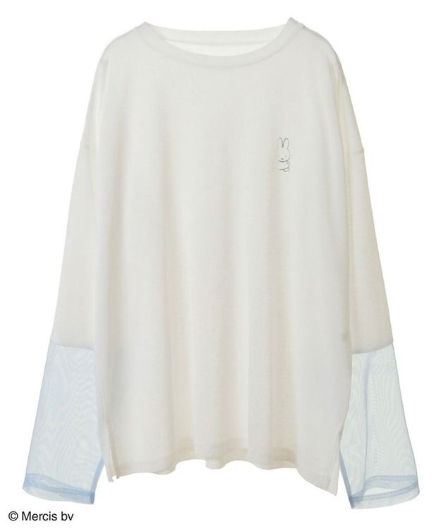 Green Parks Ｍｉｆｆｙ／袖配色シアーープルオーバー White