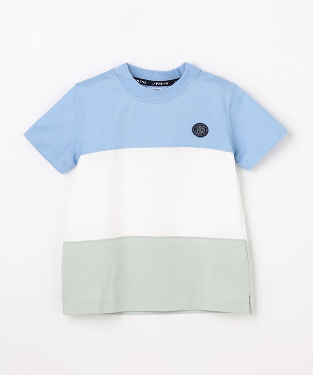 J.PRESS KIDS 【90-130㎝】トリコロール 半袖Ｔシャツ サックスブルー