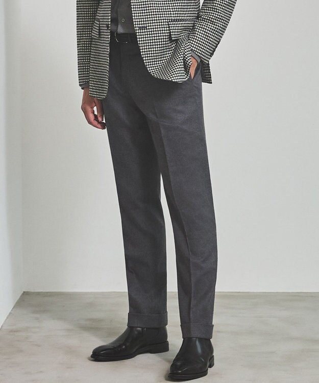 GOTAIRIKU 【保温性/ストレッチ/シワになりにくい】サキソニーストレッチパンツ_ノータック(25年モデル） ライトグレー系