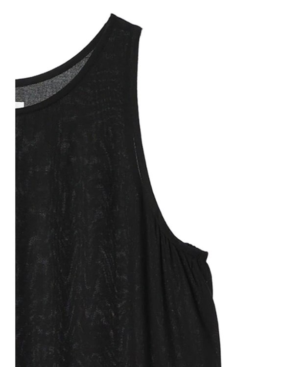 Green Parks Ｉ　ノースリスモッキング切替ワンピース Black