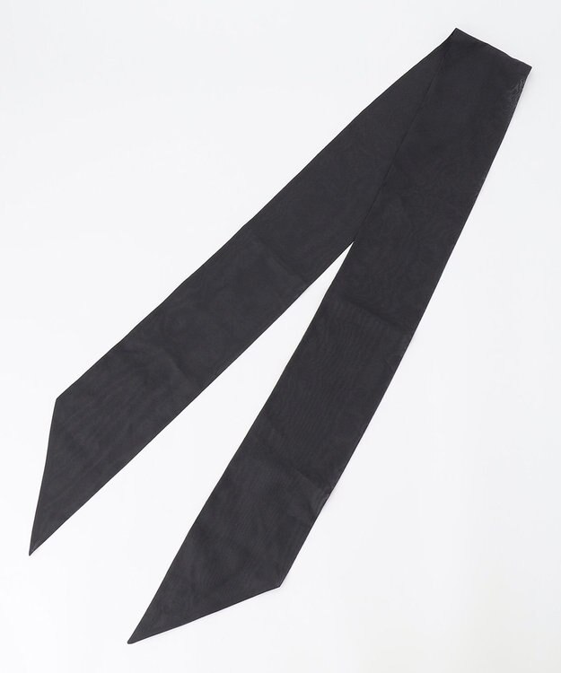 自由区 シルク混タイ スカーフ ブラック系