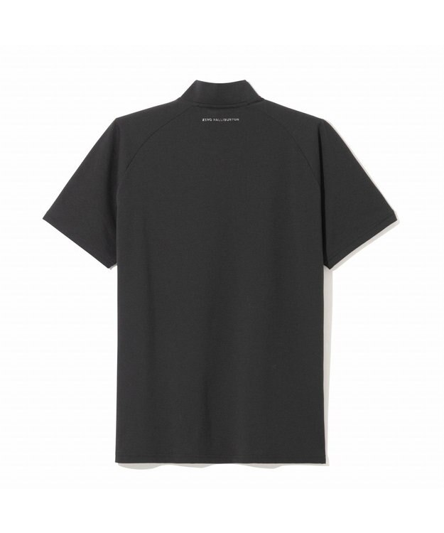 ZERO HALLIBURTON 【吸水速乾・UVケア】 ダブルリブ着心地ジッパーモックネックTシャツ ZHG-M5S7d 82955 ブラック