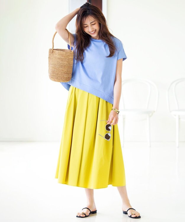 組曲 【弱撥水機能・UVケア】ライトナイロンストレッチ パンツ イエロー系