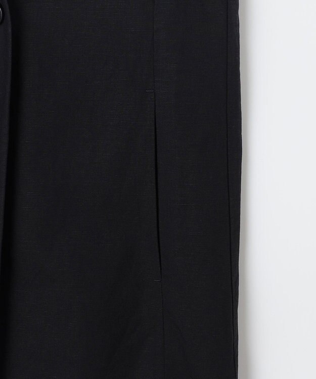 UNFILO 【軽量/UVケア】ライトリネン ジレ ブラック