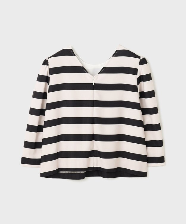 GRACE CONTINENTAL ボーダープリントトップ キナリ