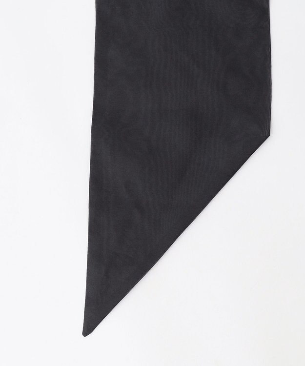 自由区 シルク混タイ スカーフ ブラック系