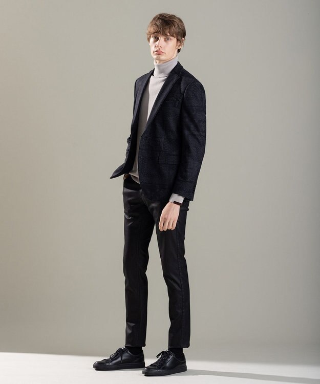 JOSEPH HOMME パッチジャガードジャージー　ジャケット グレー系3