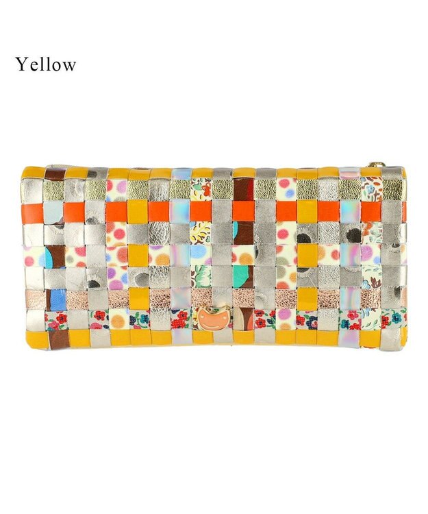 tsumori chisato CARRY エポネコメッシュ 長財布 2つ折り かぶせタイプ イエロー