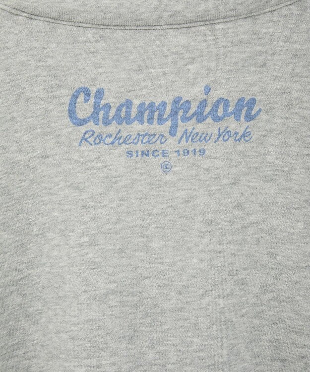 earth music&ecology Ｃｈａｍｐｉｏｎ×ｅｍａｅハーフジップハートスウェット Gray Mixture