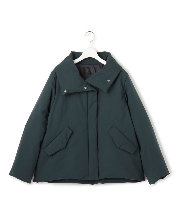 23区 L 【一部店舗限定/滝沢眞規子さん着用/撥水加工】ミリタリー Aライン ダウンコート パイングリーン系