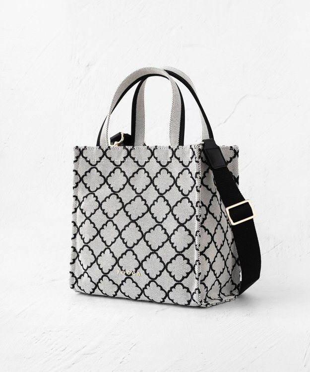 TOCCA CHECKER CLOVER EMBROIDERY MINI ミニバッグ ブラック系