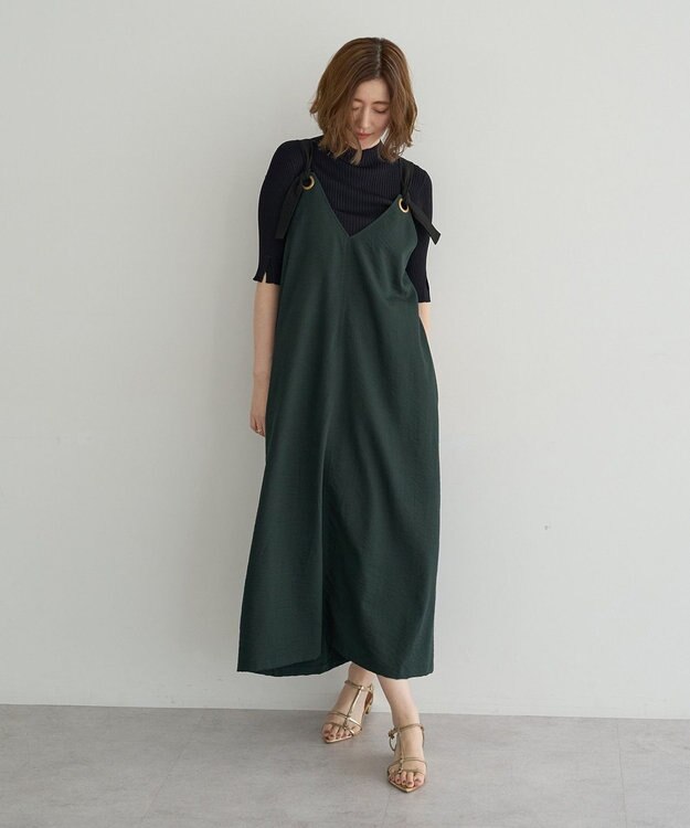 YECCA VECCA ベルトストラップサロペット Dark Green