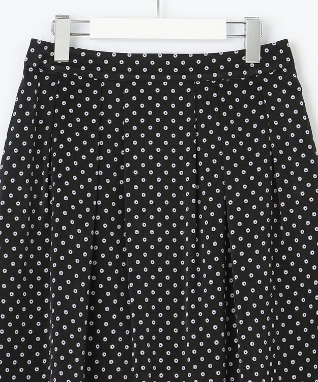 J.PRESS LADIES L 【洗える】ピーチサテン 幾何プリント スカート ネイビー系5