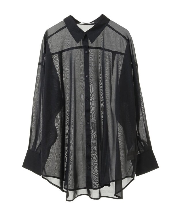 Green Parks シアーシャイニーシャツ Black