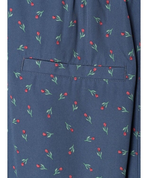 earth music&ecology 花柄ワイドパンツ Navy