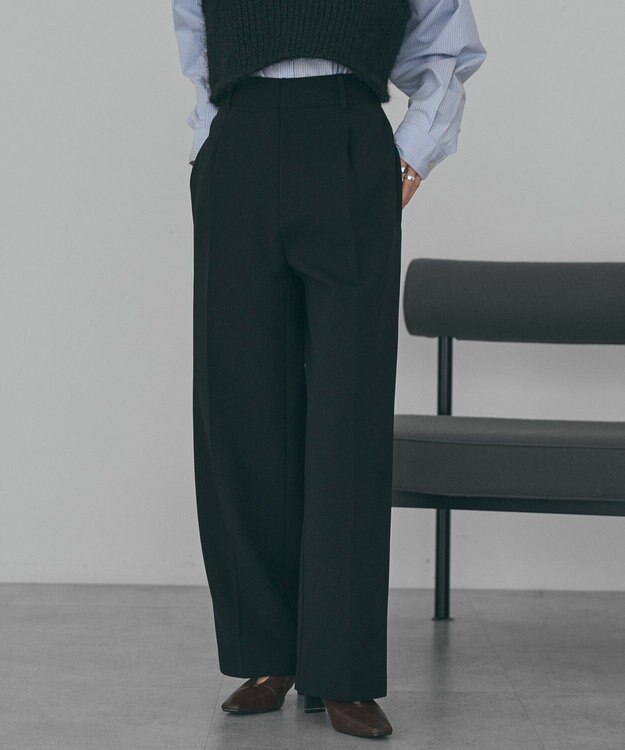 AMERICAN HOLIC 美・美・美あったかワイドパンツ Black