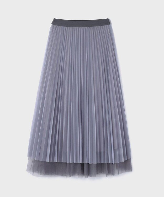 GRACE CONTINENTAL チュールリバーシブルスカート グレー