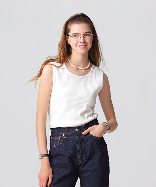 LENO RIB TANK / リブタンクトップ WHITE