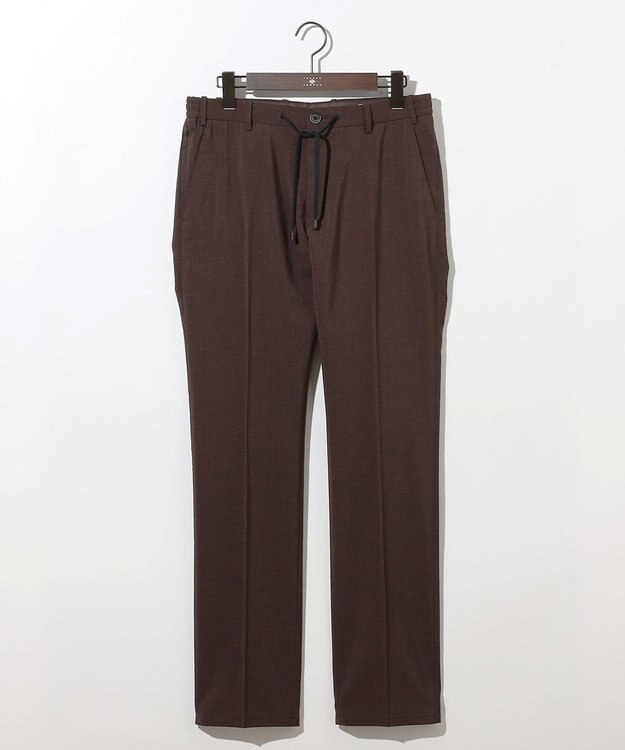 JOSEPH ABBOUD 夏パンツ【キングサイズ・洗える・ウエストも伸びる!/軽量/清涼/ストレッチ】ハイツイストドライストレッチパンツ ダークブラウン系