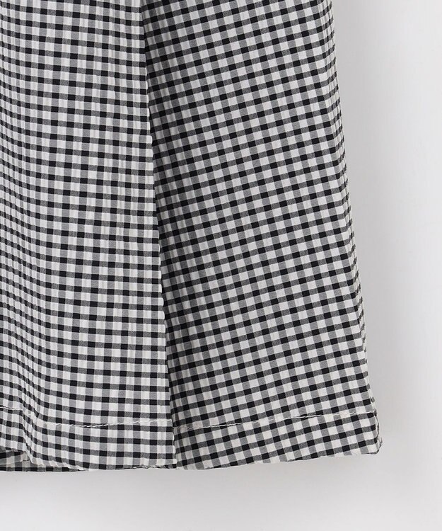 組曲 L 【先行予約】サッカーギンガムチェック Aラインワンピース ホワイト系