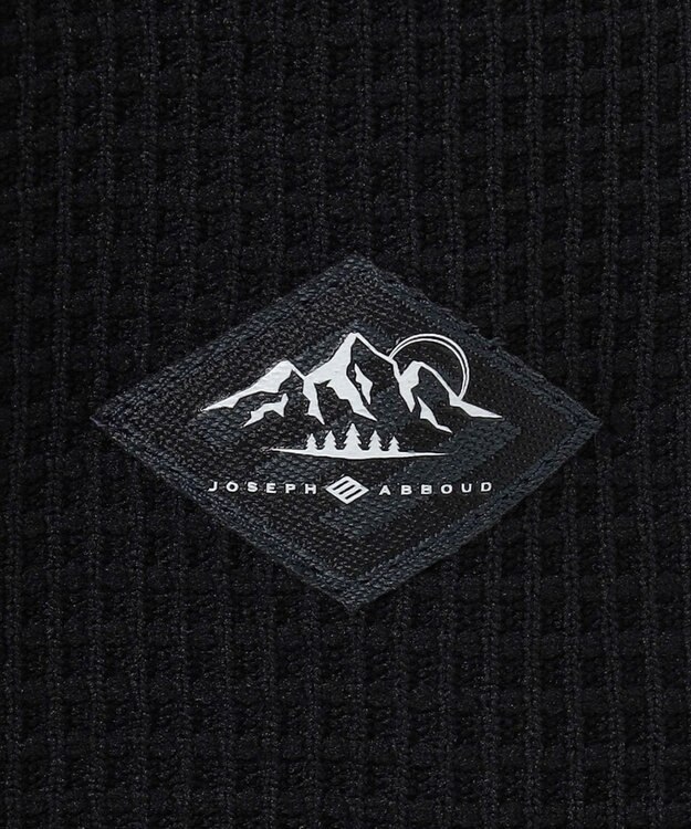 JOSEPH ABBOUD MOUNTAIN 【吸水速乾/通気性】ハイゲージワッフル Ｔシャツ ブラック系