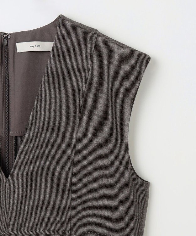 ANY 【洗濯機可】ライトツイードジャンスカ モカ