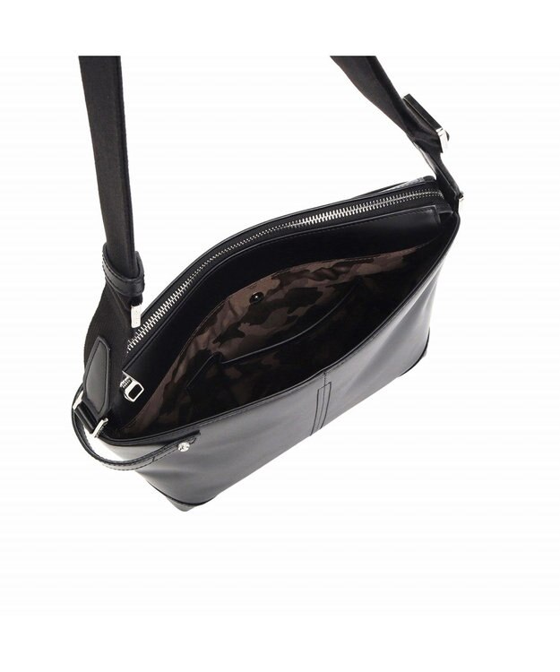 ACE BAGS & LUGGAGE ultima TOKYO バート ショルダーバッグ レザー ヨコ型 70112 ウルティマトーキョー ブラック