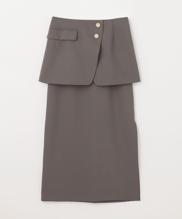 GRACE CONTINENTAL レイヤードペンシルスカート グレー