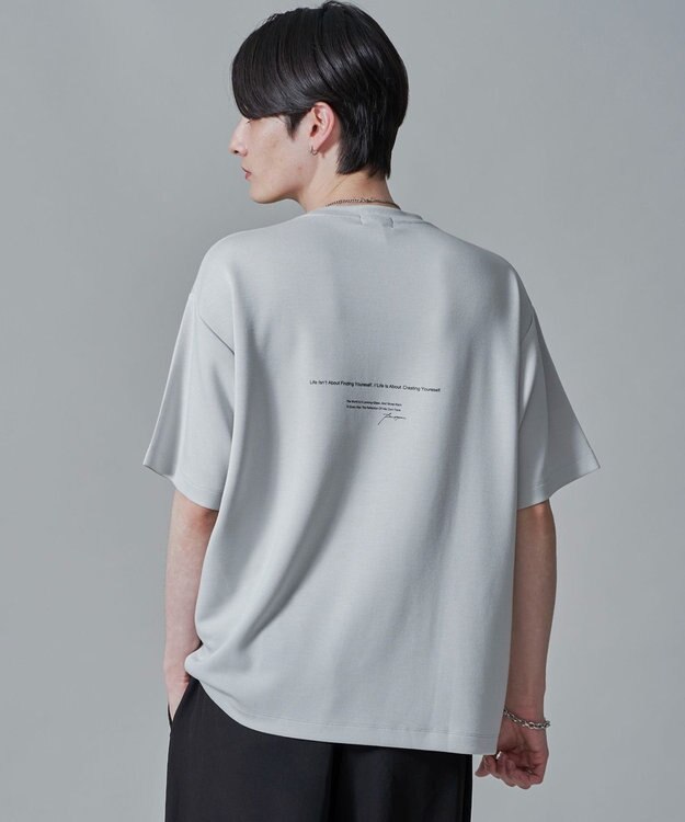 WEGO 【2点SET】アクセ付きフォトグラフィックT（SS） ライトグレー