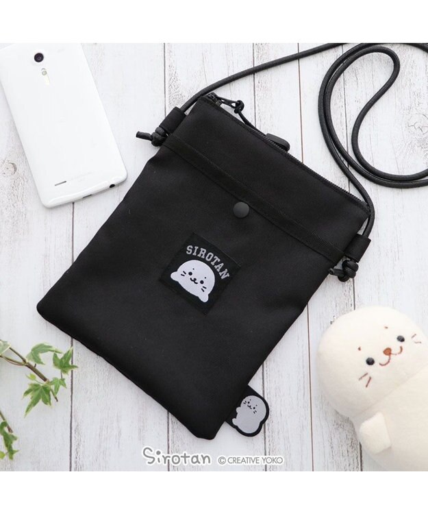 Mother garden しろたん ミニサコッシュ 黒