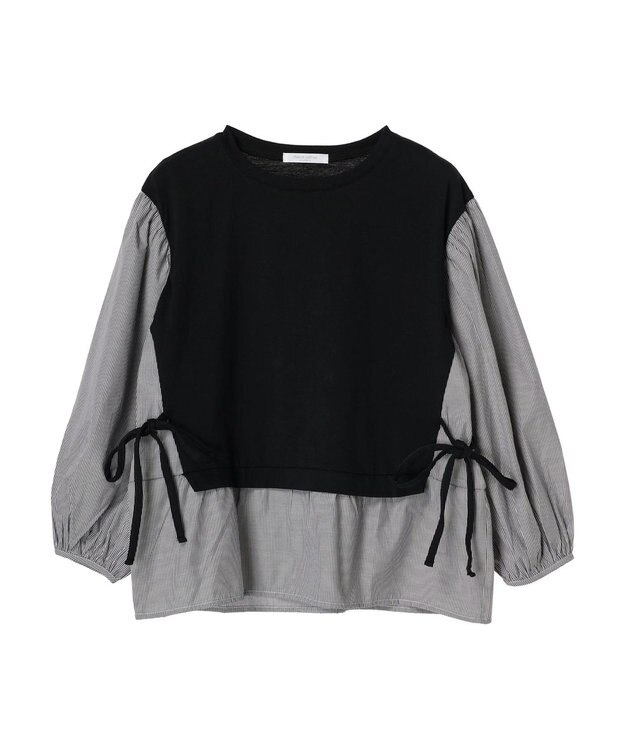 Green Parks 脇リボンドッキングプルオーバー Black