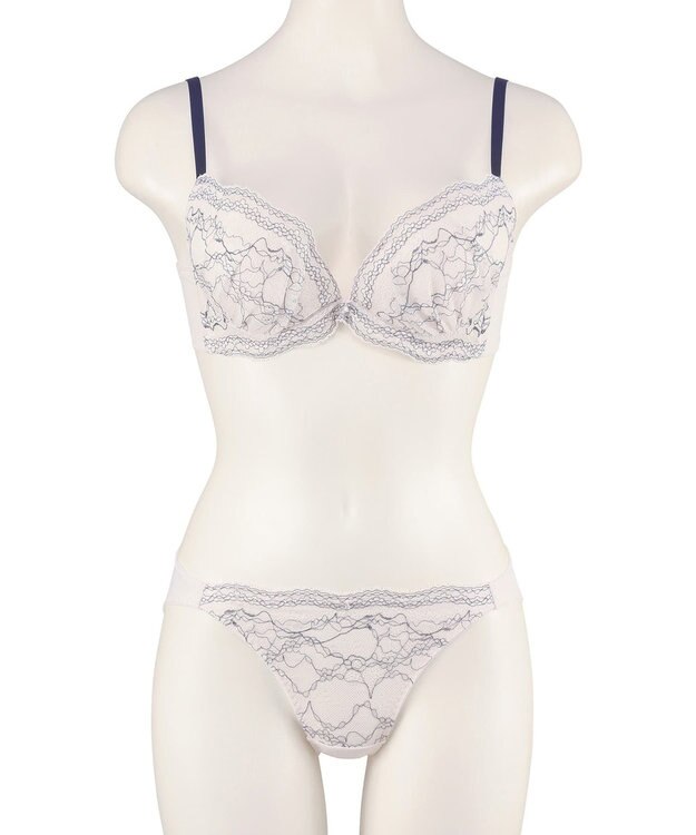 San-ai Resort（三愛水着楽園） 【SALE】クラシカルレースふわもりブラセット 【northerly】 ホワイト