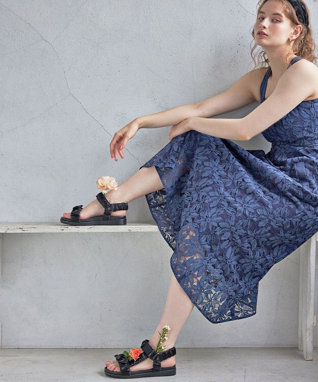 TOCCA RIBBON KNOT SPORTS SANDALS サンダル ブラック系