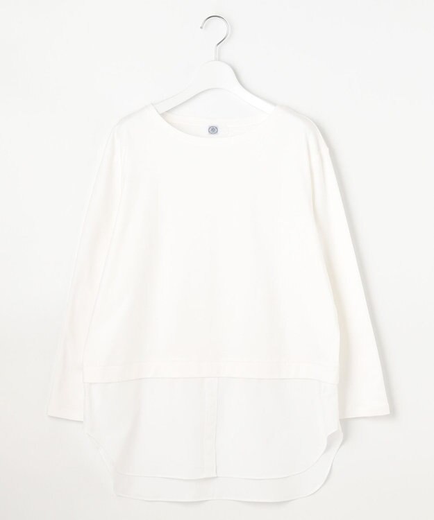 J.PRESS LADIES 【接触冷感・UVケア】レイヤードジャージー カットソー ホワイト系