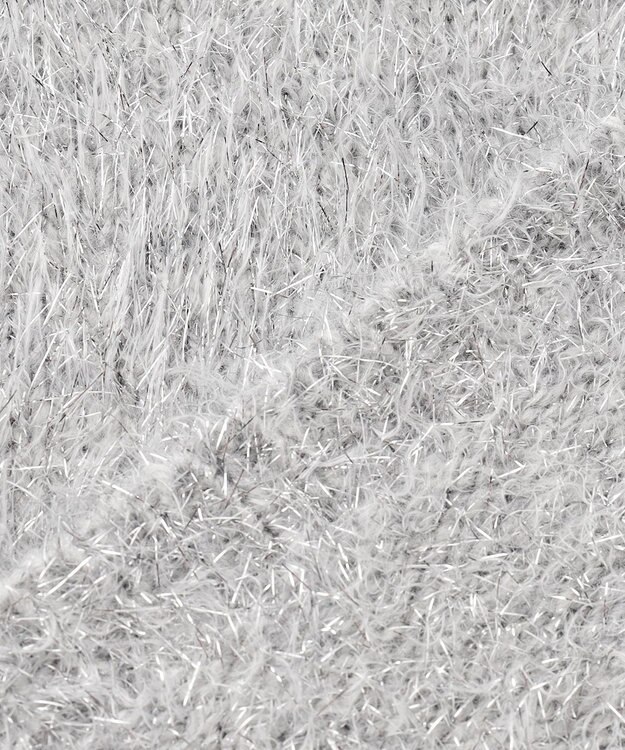 uncrave ラメ シャギー ニット バンドゥ（uncrave STANDARD） シルバー×ライトグレー