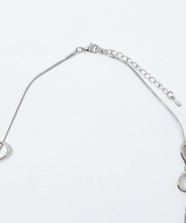 WEGO Lメタルリボンチェーンネックレス シルバー