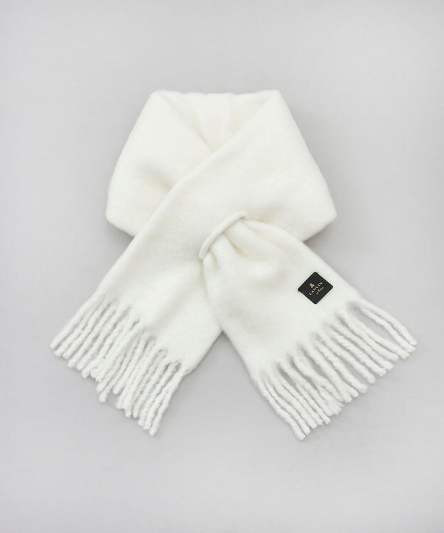 AURORA  LANVIN en Bleu （ランバン オン ブルー）モコモコ差込マフラー(WASH) オフホワイト