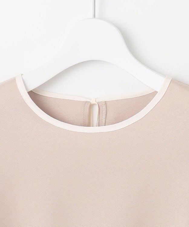 Feroux 【洗える】バイカラー ブラウス ベージュ系