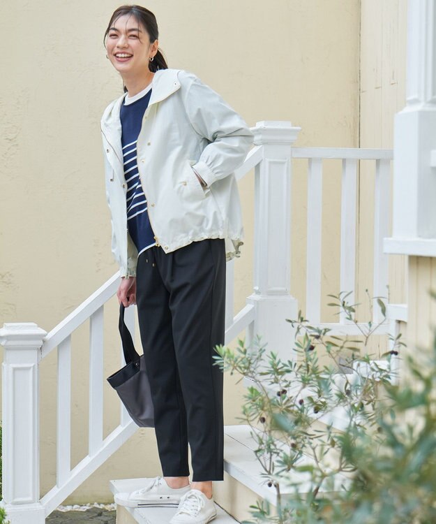 ANY バスクボーダーニットプルオーバー ネイビー×オフボーダー