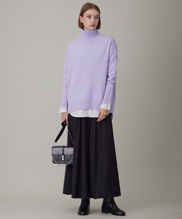 ICB L 【洗える】 トリアセコットンタイプライター シャツブラウス オフホワイト系