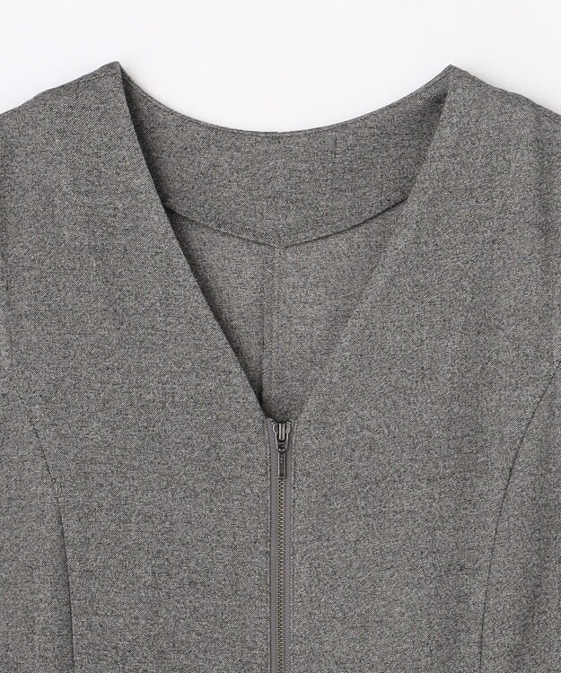 ANY 【2WAY/セットアップ可】ライトツイードジャンパースカート グレー