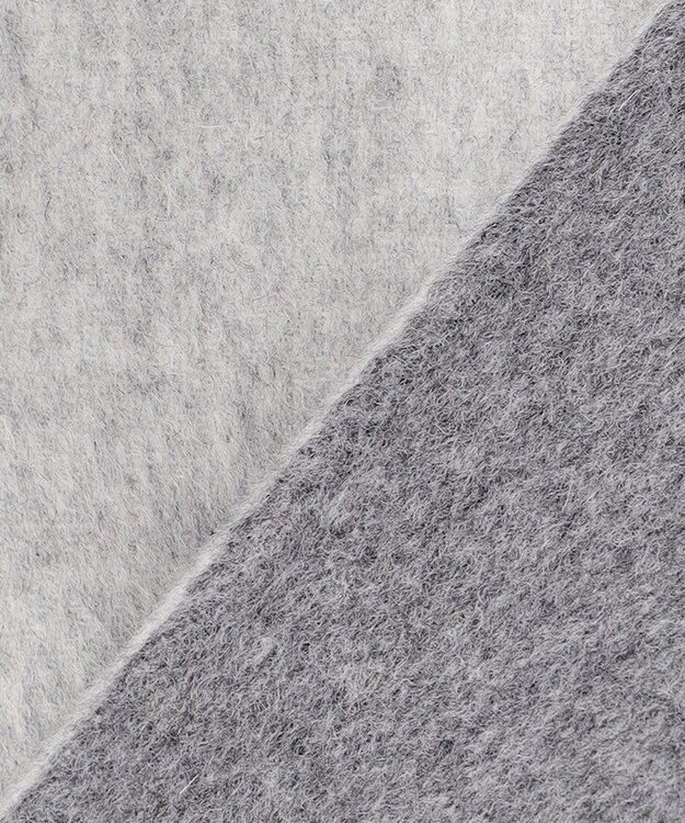 J.PRESS LADIES 【リバーシブル】ウールナイロン リバー フーデッドコート ライトグレー系