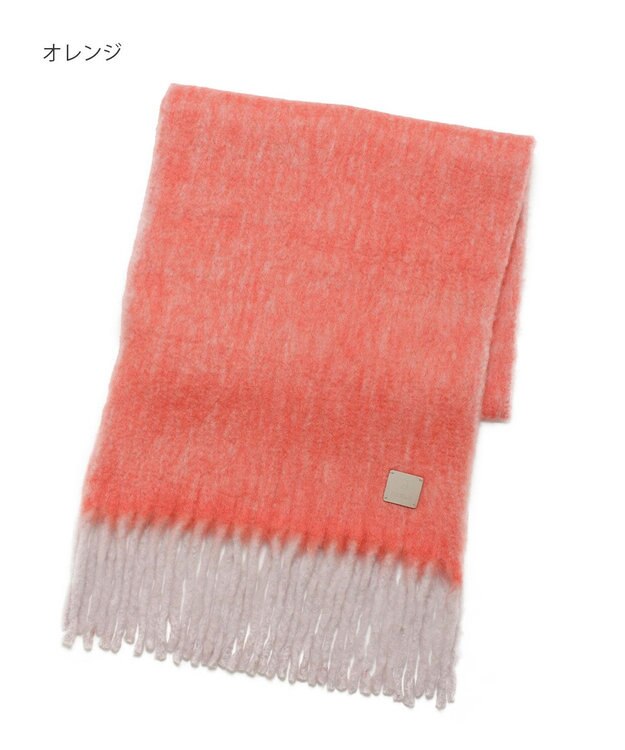 MOONBAT 【WEB限定】FURLA シャギーボリュームマフラー/幅40cm オレンジ