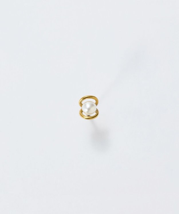 Phoebe 【金属アレルギー対応】プチメタルパールピアス(片耳)/サージカルステンレス ホワイト
