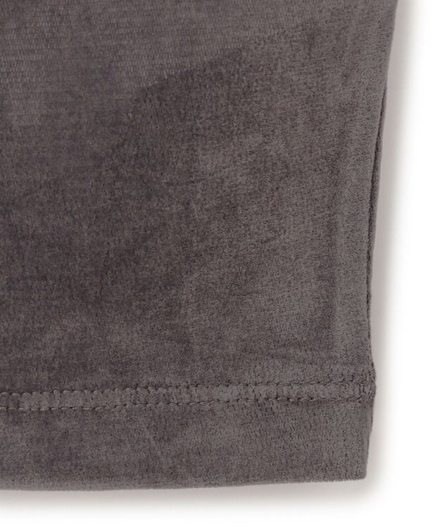 ICB L 【洗える】フロッキーベロア　プルオーバー チャコール系