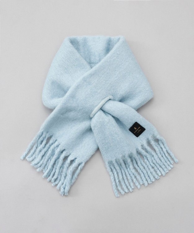 AURORA  LANVIN en Bleu （ランバン オン ブルー）モコモコ差込マフラー(WASH) ペールブルー