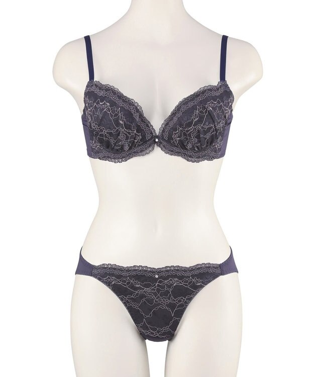 San-ai Resort（三愛水着楽園） 【SALE】クラシカルレースふわもりブラセット 【northerly】 グレー